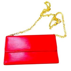 Louis Vuitton Epi long wallet in red